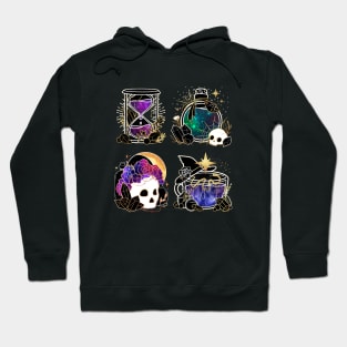Elegant Gold and Galaxy Halloween Collection Hoodie
